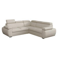 ECKSOFA Boston Maxi - Chromfarben/Creme, Holz/Textil (260/260cm) - MIRJAN24