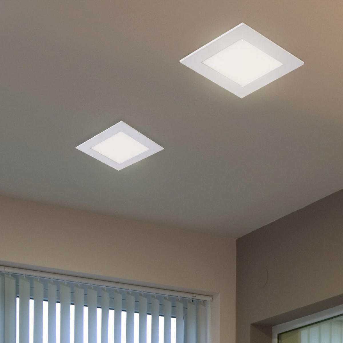 LED EINBAU PANEL Aluminium Weiß - Weiß, Metall (8.4/8.4/1.2cm)