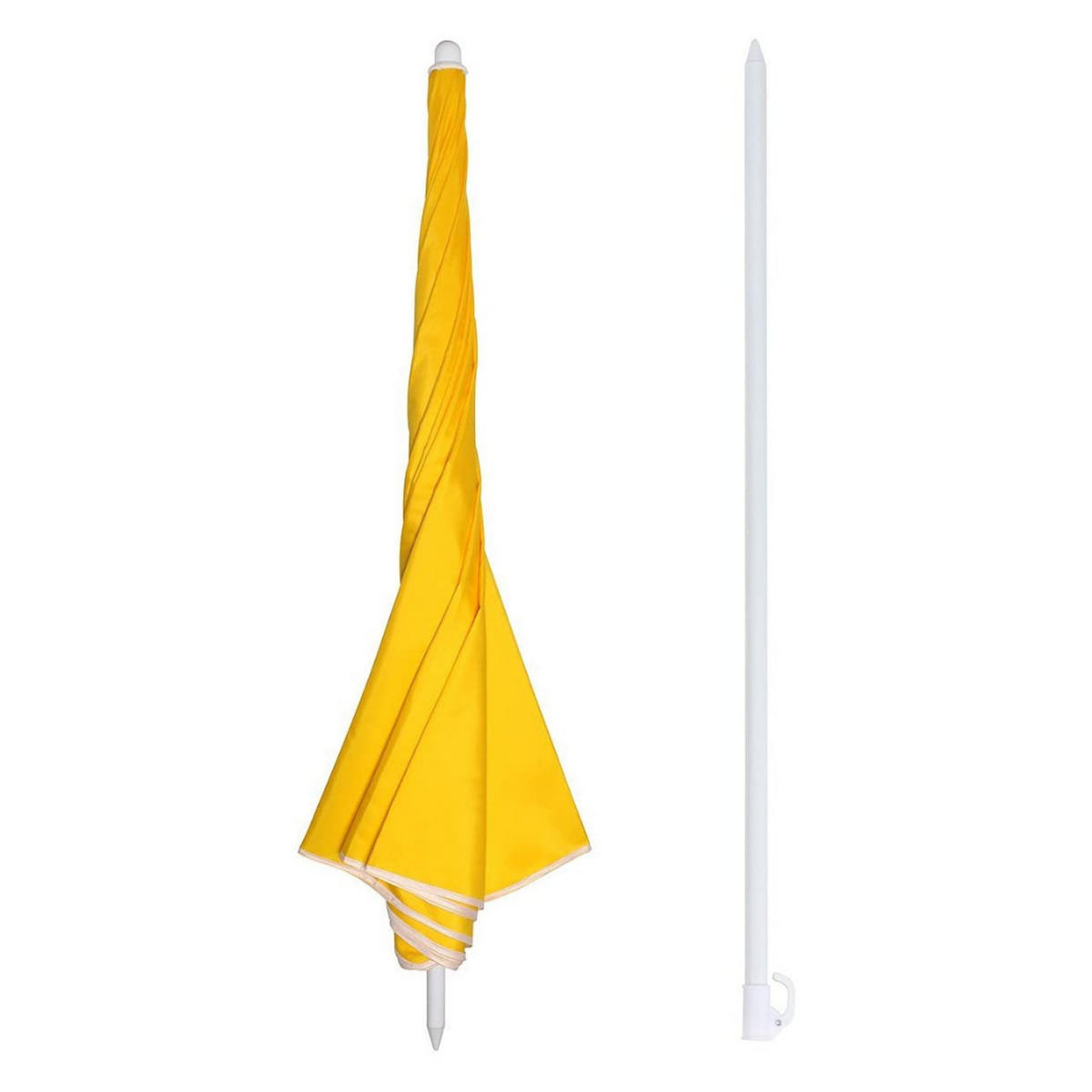 SONNENSCHIRM 200cm Strand Gelb UV50+ Gartenschirm Balkon Terrasse - Gelb, Kunststoff/Metall (200/200cm) - Resch