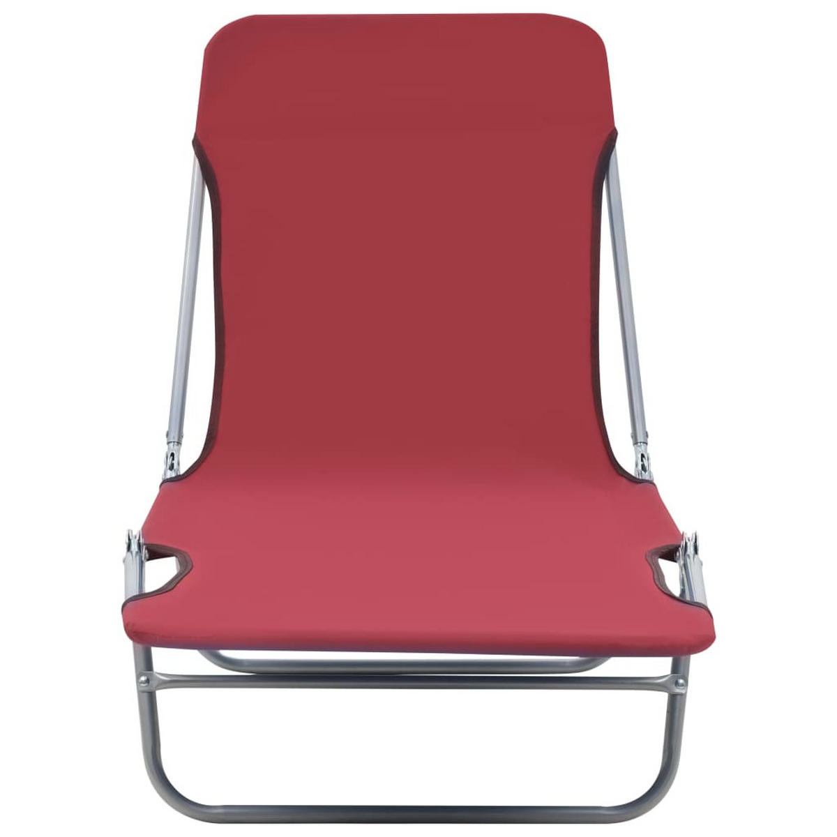 KLAPPLIEGEN 2 Stk. Stahl und Stoff Rot - Rot, Textil (56/24.5/182cm) - furnicato