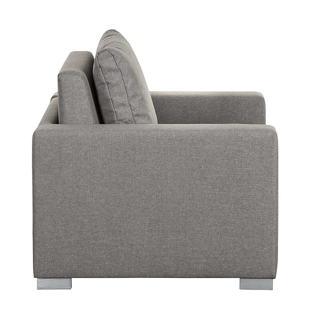 SCHLAFSESSEL - Silberfarben/Grau, Textil (110/90/90cm) - home24