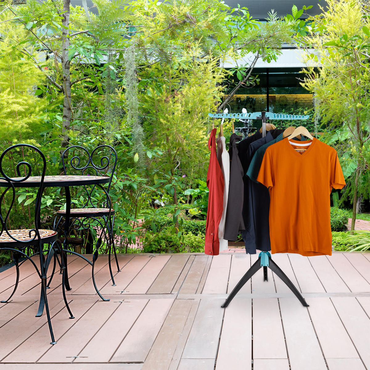 ŽEHLIACI sušiak - viacfarebná, kov/plast (56.5/128/56.5cm) - Relaxdays