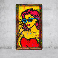 GEMÄLDE Miss WOW Schattenfugenrahmen Gold 160x80 cm - Goldfarben, Holz (160/80cm) - YS-art gallery