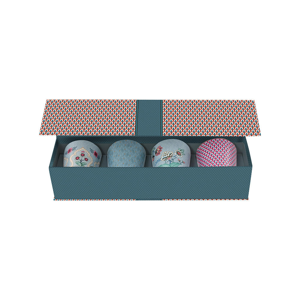 BECHER Geschenkset oriental blumenfestival blau 230 ml - Blau, Keramik (0.23L) - Pip Studio