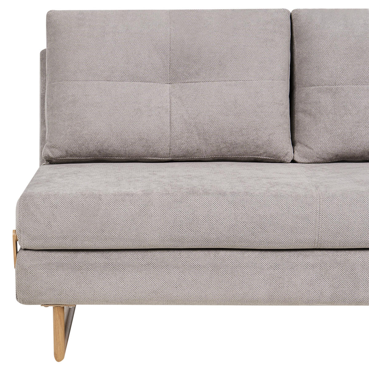 SCHLAFSOFA 3-Sitzer Stoff Grau Jerslev - Hellbraun/Dunkelgrau, Textil (150/87/84cm) - Beliani