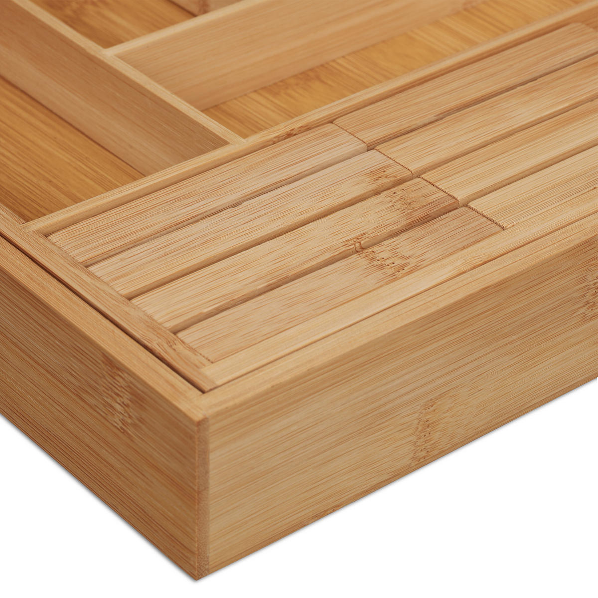 BESTECKKASTEN - Hellbraun, Holz/Holzwerkstoff (52/5/43cm) - Relaxdays