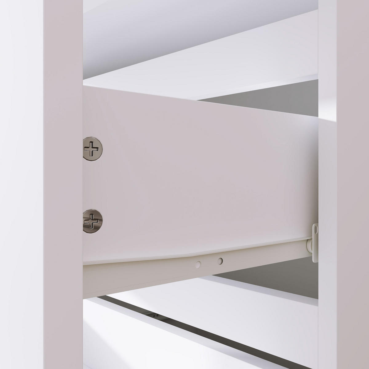 SCHUBLADENSCHRANK, MDF, Weiß, 55 x 33 x 80 cm - Weiß, Metall (33/80/55cm) - HOMCOM