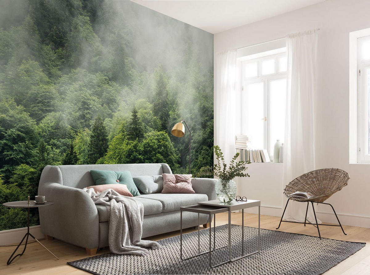 FOTOTAPETE Wald 400 x 250 cm - Grün, Papier (400/250cm) - Sanders & Sanders