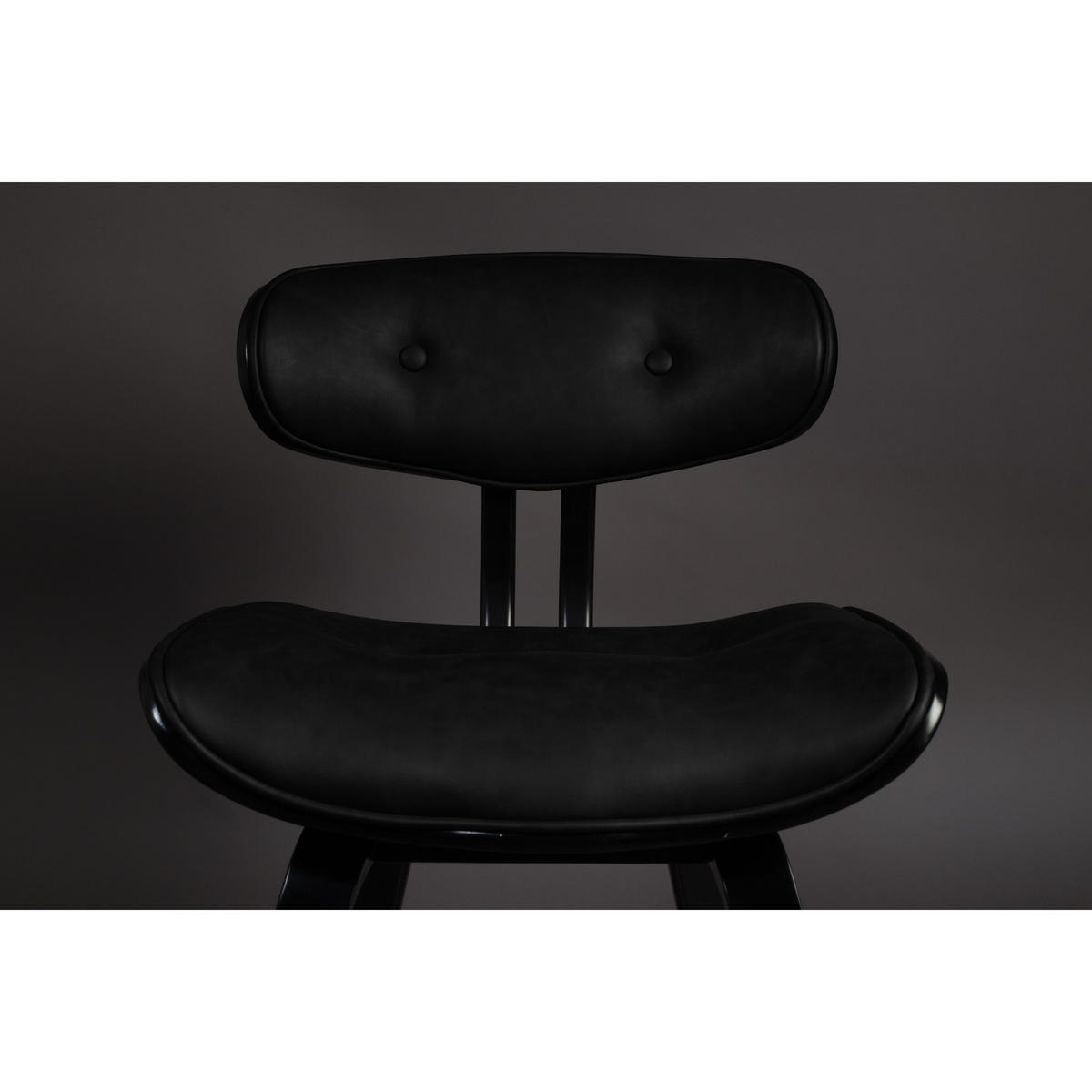 ESSZIMMERSTUHL Blackwood Kunstleder Schwarz - Schwarz, Kunststoff (51/78/555cm) - Dutchbone