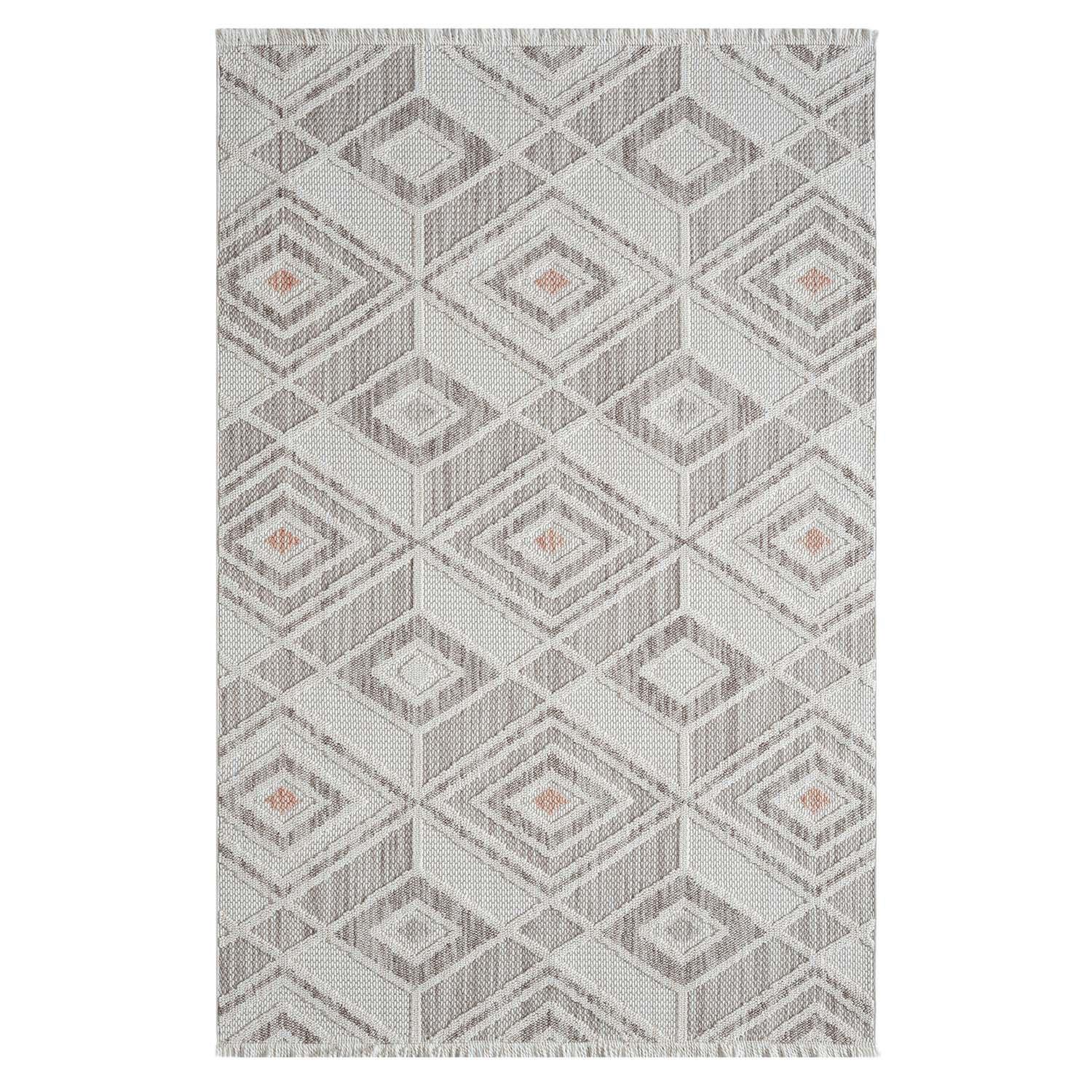 KURZFLOR-TEPPICH Lindo 8875 Terra 120x170 cm - Beige, Textil (120/170cm) - carpet city