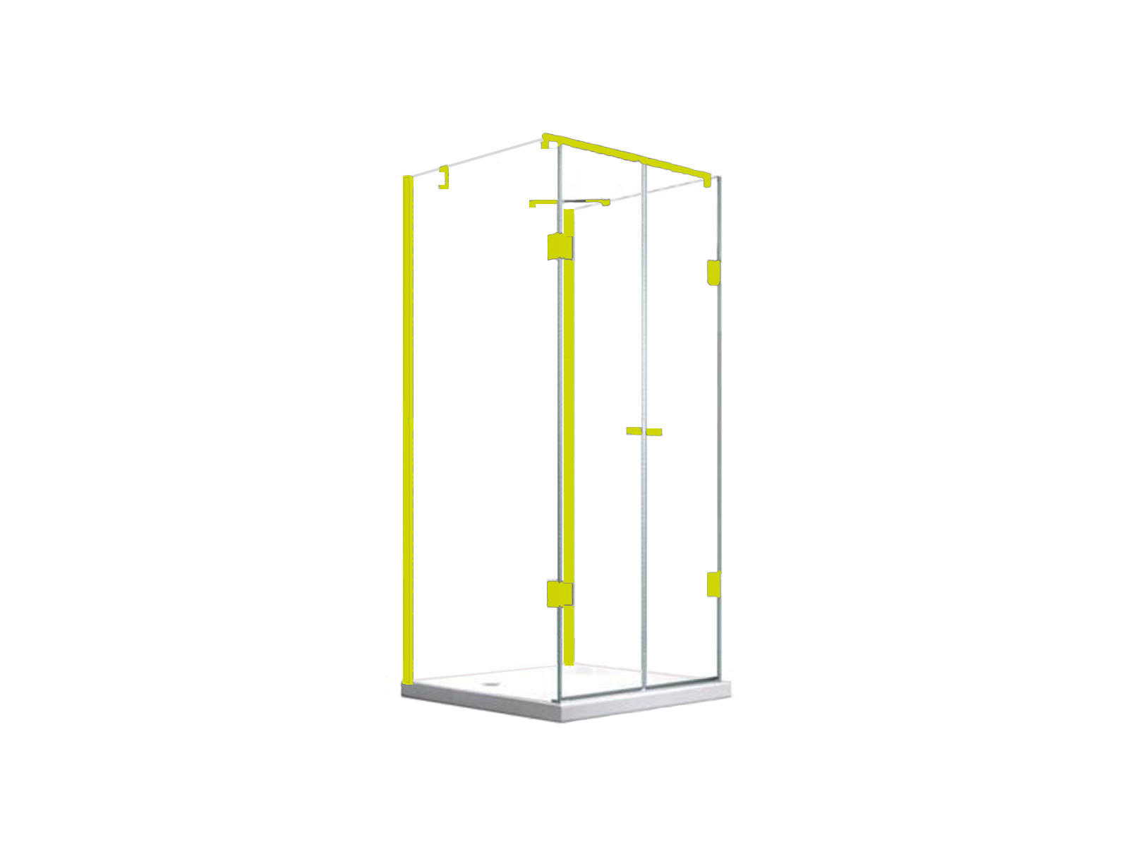 Glaswerk Westfalen Duschkabine Gold 80x195x80 cm