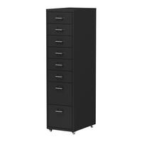 ROLLCONTAINER Kökar - Schwarz, Metall (28/109/41cm) - [en.casa]