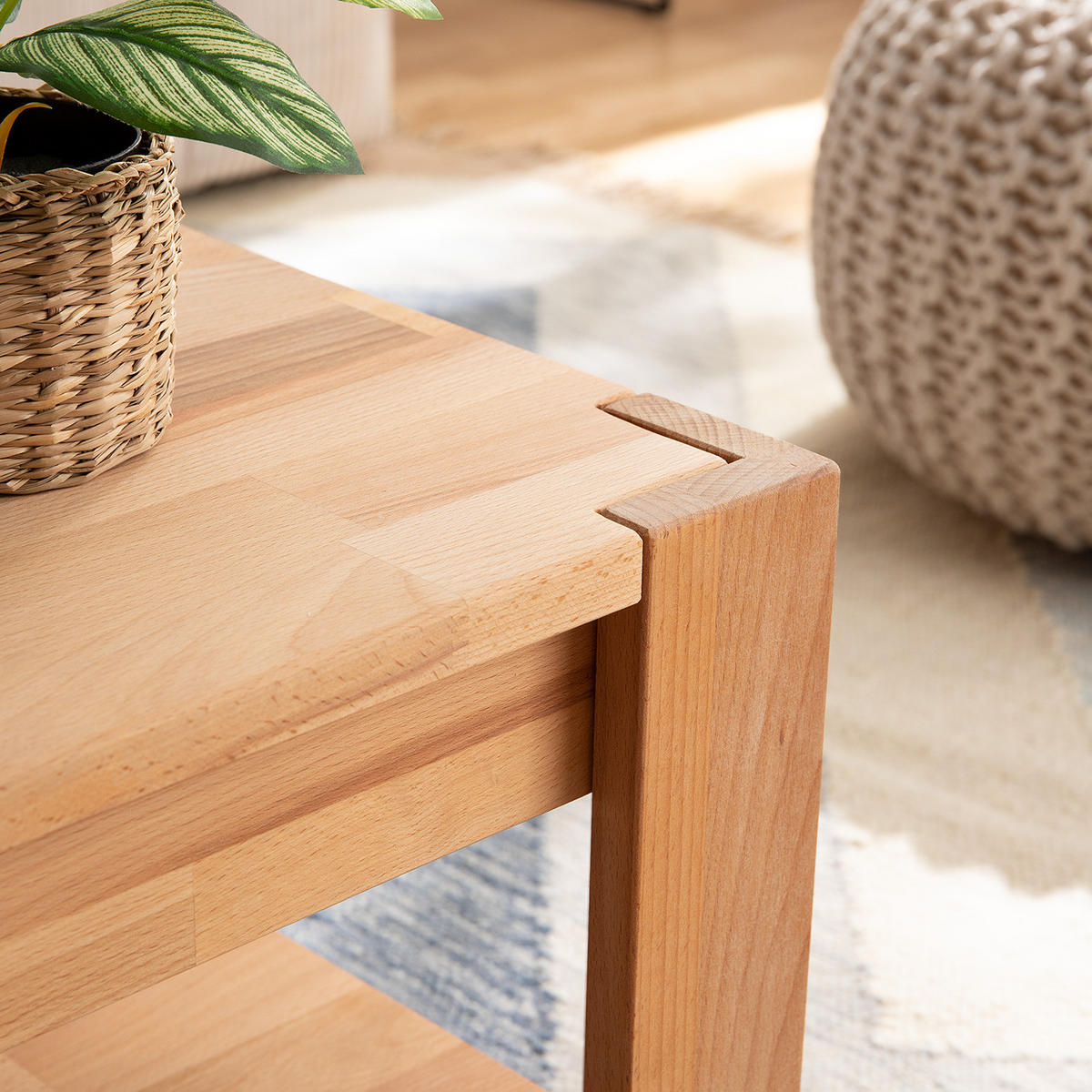 COUCHTISCH - Kernbuche Massiv - Kernbuche, Holz (70/70/38cm) - home24