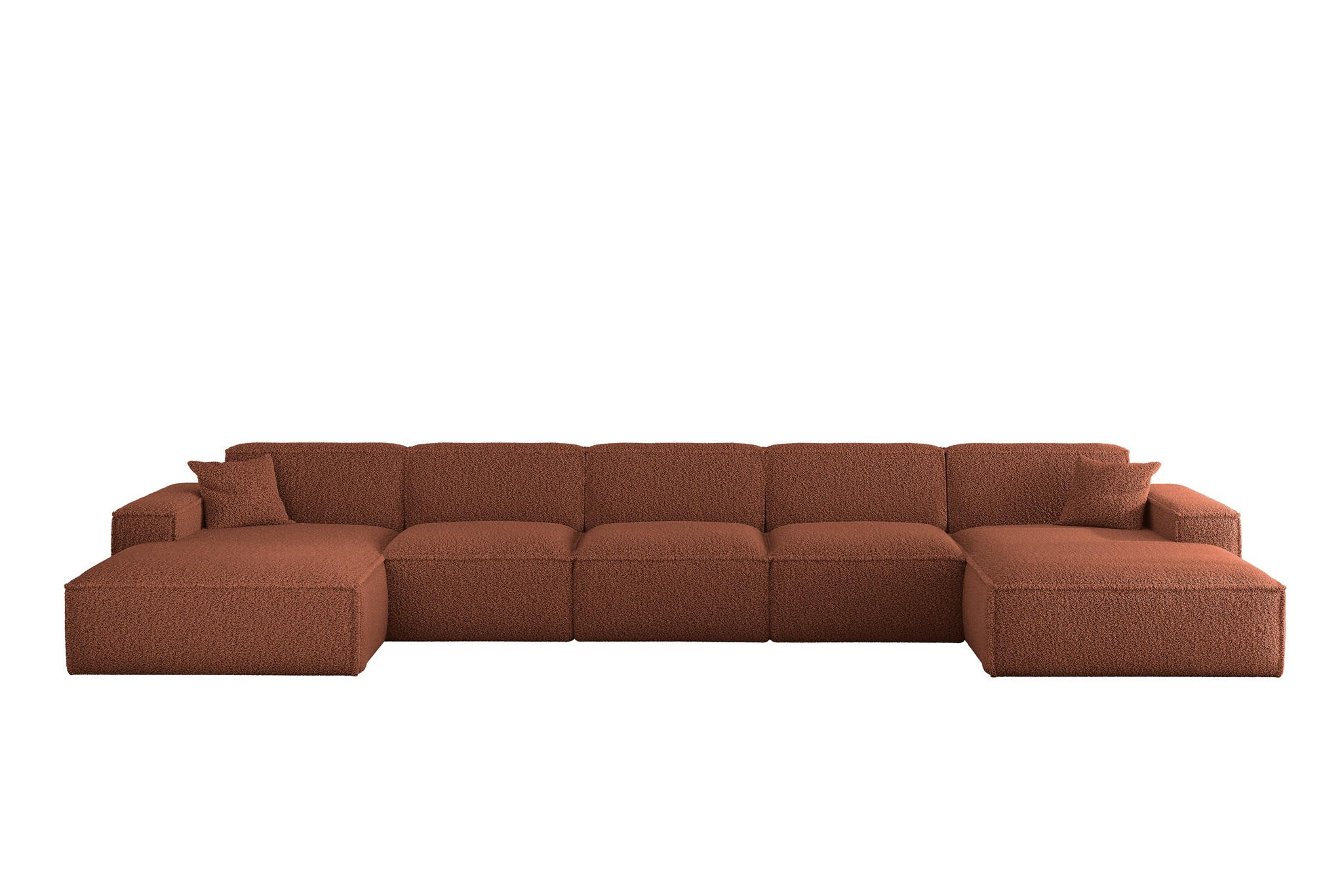 WOHNLANDSCHAFT Celes Premium Xl Sven - Rotbraun, Holzwerkstoff/Textil (462/73/165cm) - Fun Möbel