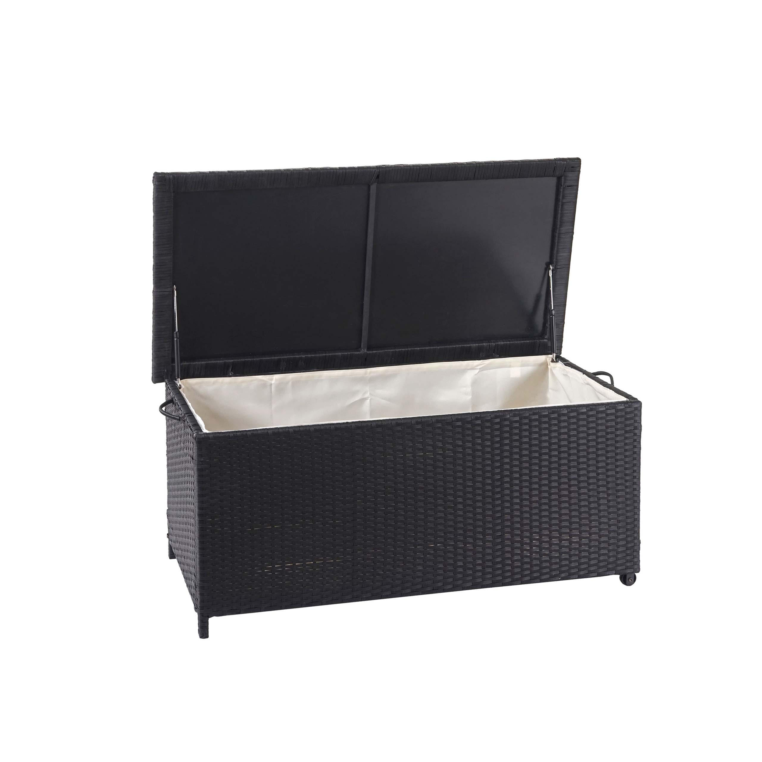 Proregal Kissenbox Schwarz 100x51x50 cm