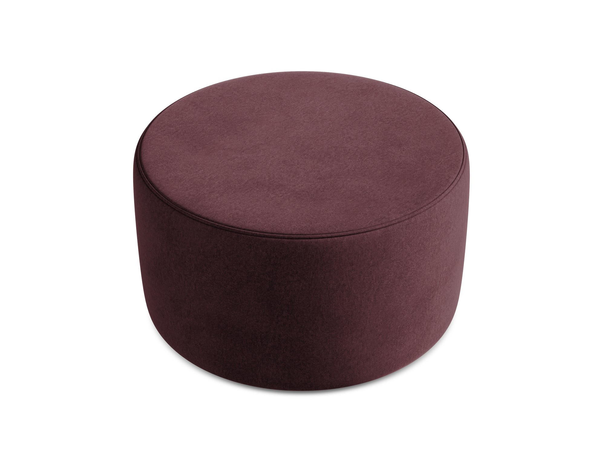 POUF Samt Stoff Rot - Bordeaux/Beige, Kunststoff/Textil (81/46/81cm) - Makamii