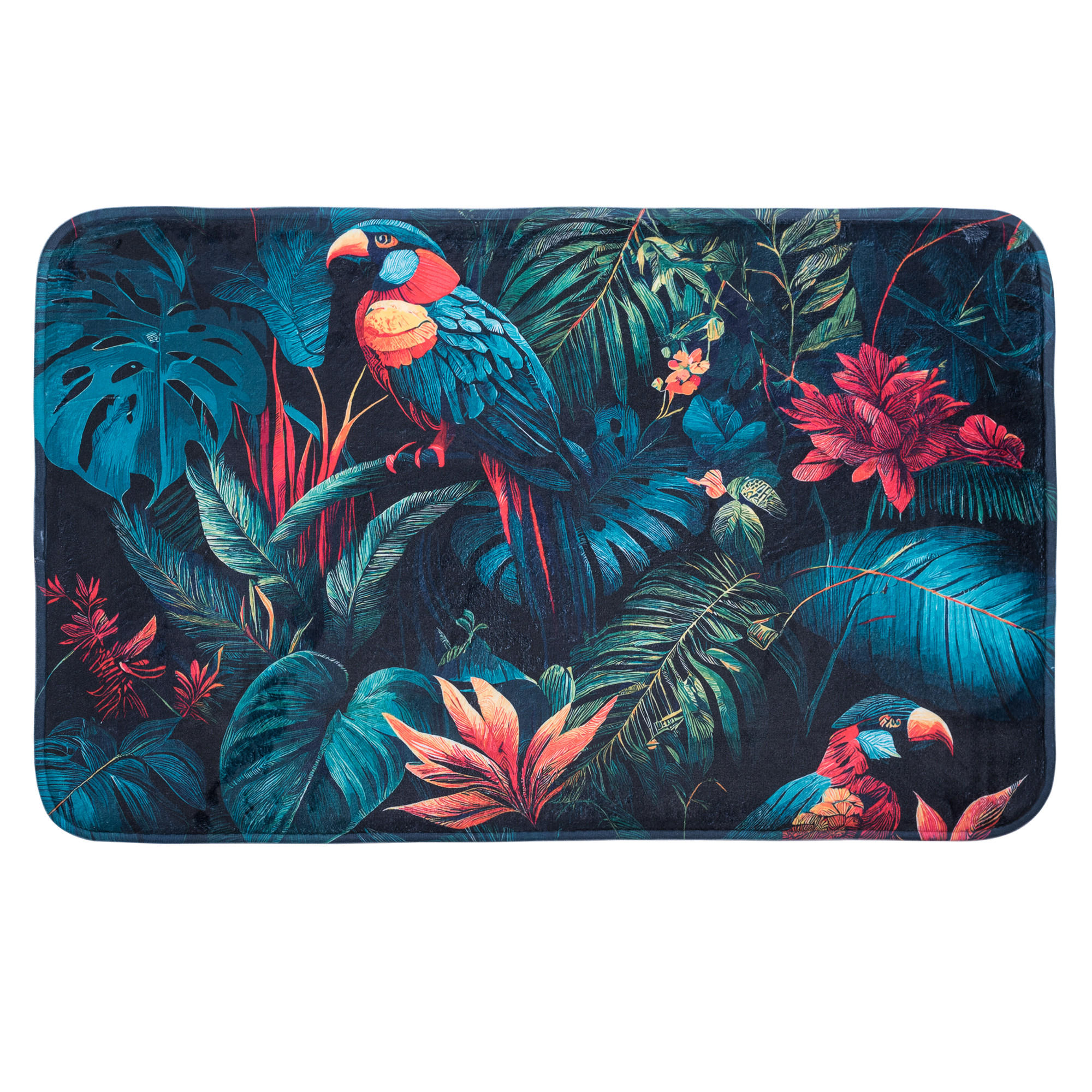 BADTEPPICH Exotic 70 x 110 cm - Grün, Textil (70/110cm) - Sanilo