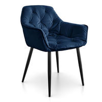 ARMLEHNENSTUHL TOKIO - Blau/Schwarz, Textil (60/96/46cm) - Lookway