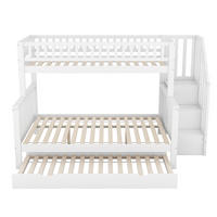 ETAGENBETT Kiefer 90/200 cm + 140/200 cm Weiß - Weiß, Holz - Raumix