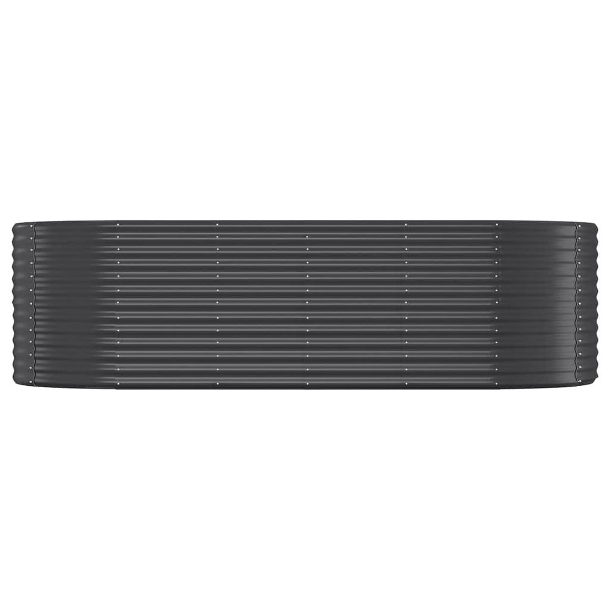 HOCHBEET Verzinkter Stahl 249x100x68 cm Anthrazit - Anthrazit, Metall (100/68/249cm) - furnicato