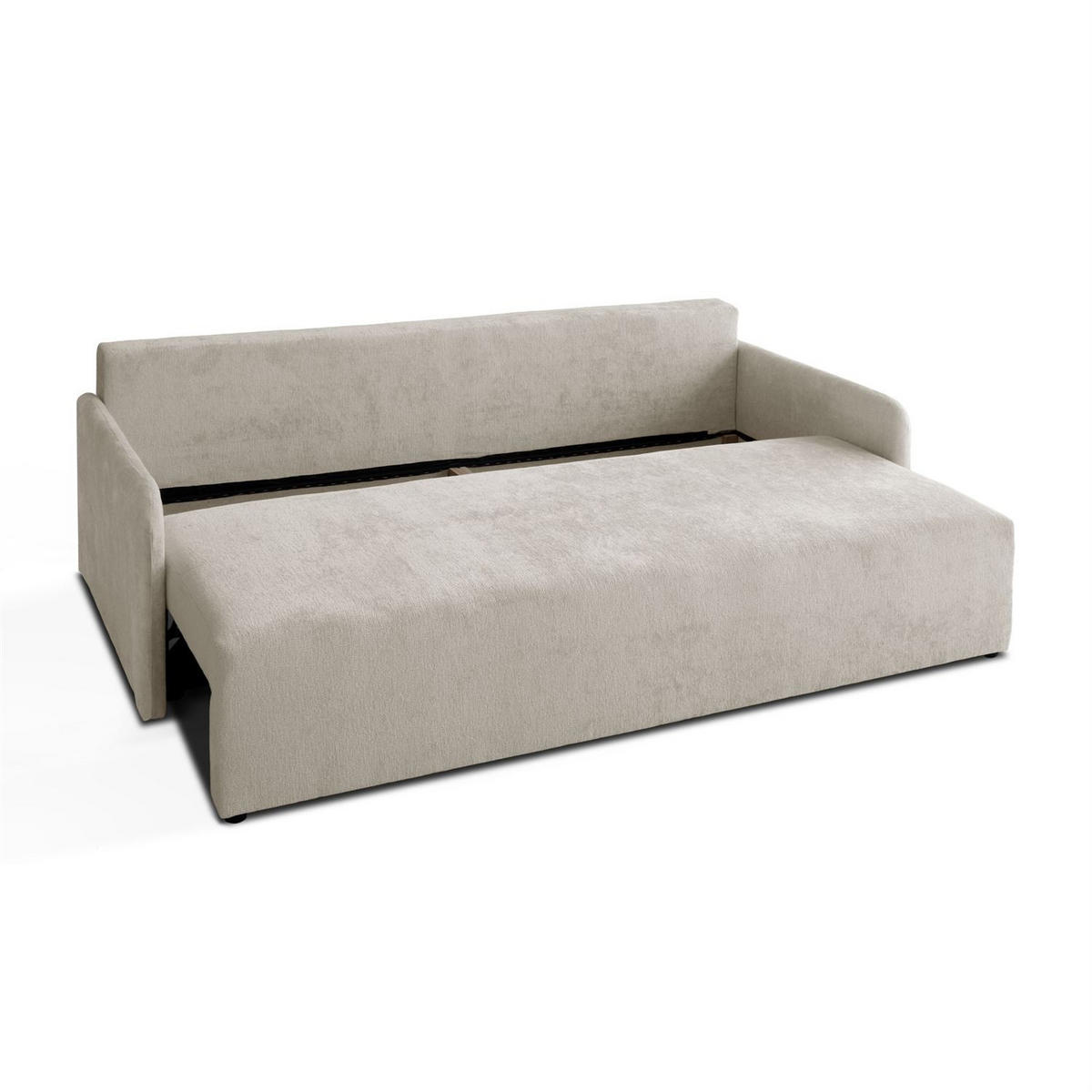SOFA NUBO mit Schlaffunktion und Bettkasten Harmony 07 - Beige, Textil (205/91/86cm) - Lookway