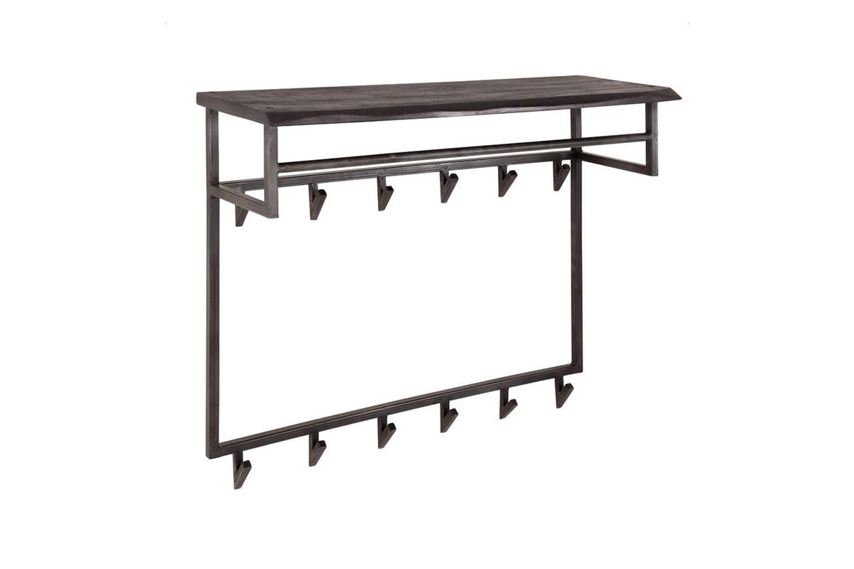 GARDEROBE ADORA Schwarz Akazie - Schwarz, Metall (100/80/30cm) - KAWOLA