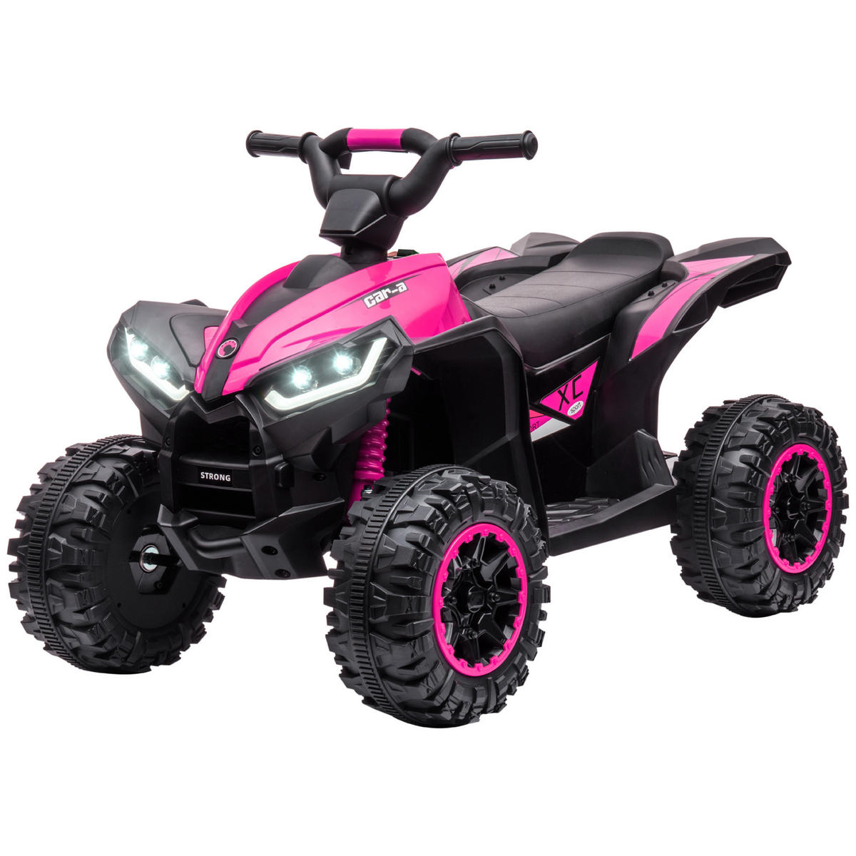 KINDERAUTO DE-06254 mit Licht/Musik und einstellbarer Geschwindigkeit Rosa/Schwarz - Pink/Schwarz, Kunststoff/Metall (83/53/55.5cm) - ComfortXL