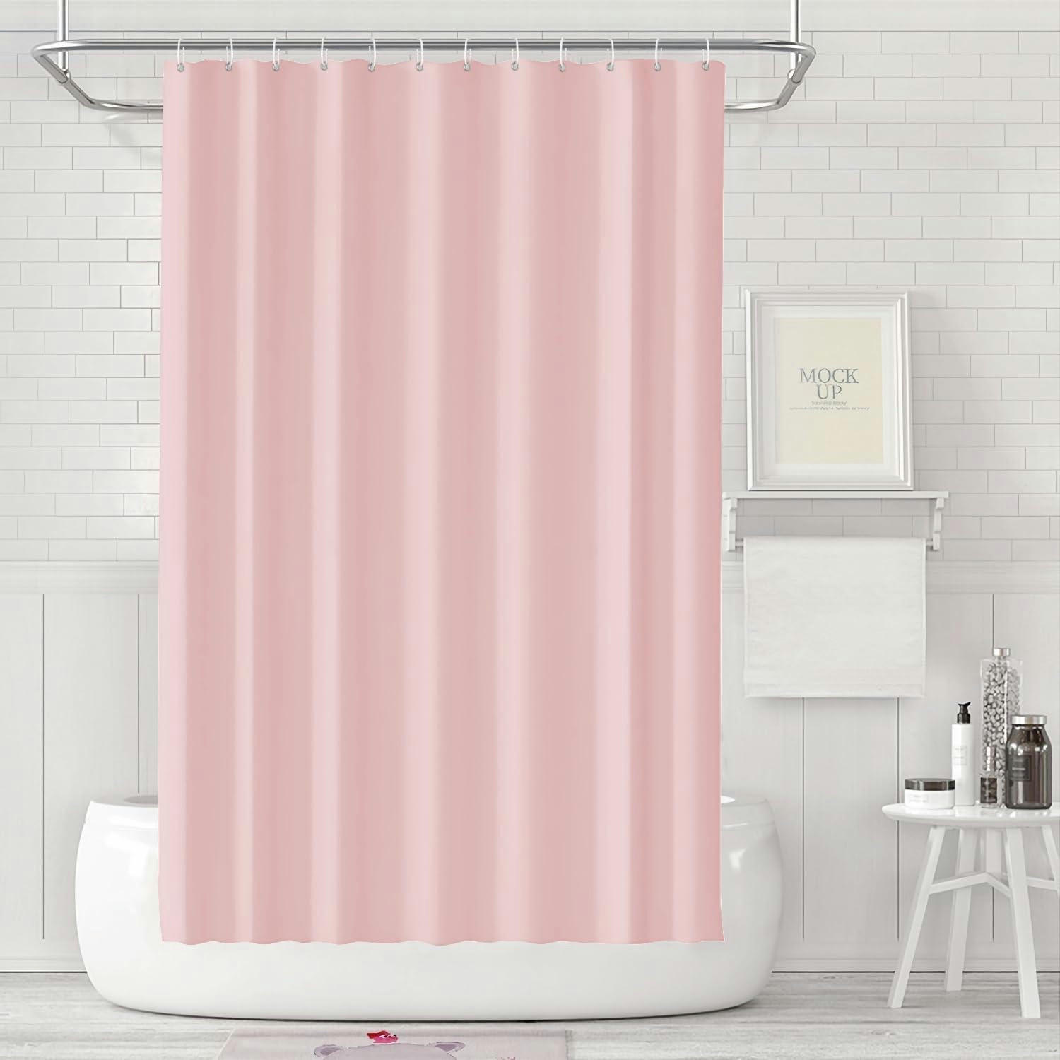 DUSCHVORHANG Rosa 180 x 180 cm PEVA Wasserdicht Anti-Schimmel - Rosa, Kunststoff (180/180cm)
