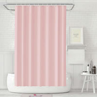 DUSCHVORHANG Rosa 180 x 180 cm PEVA Wasserdicht Anti-Schimmel - Rosa, Kunststoff (180/180cm)