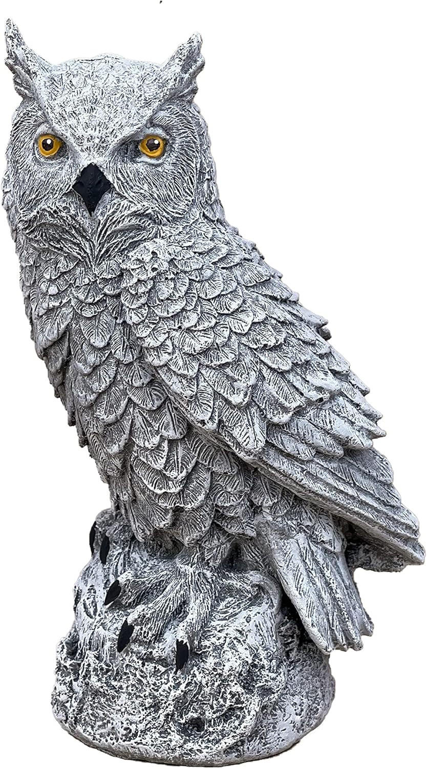 STEINFIGUR kleiner Uhu Eule frostfest Steinguss - Grau, Stein (10/17/7cm) - stoneandstyle