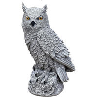 STEINFIGUR kleiner Uhu Eule frostfest Steinguss - Grau, Stein (10/17/7cm) - stoneandstyle