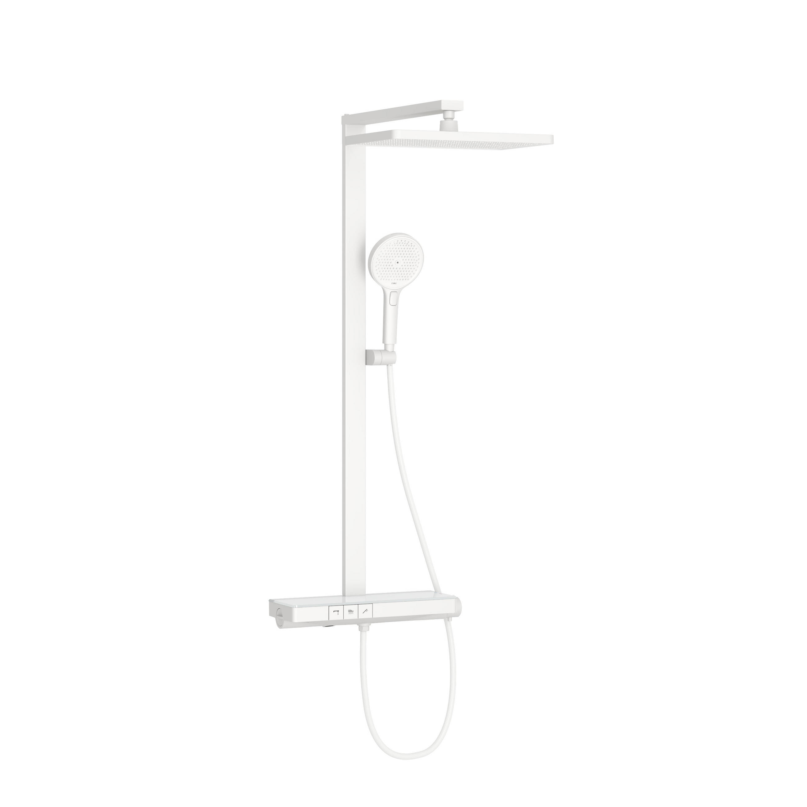 DUSCHSET med duschtermostat, vit 112.2/43.7/62.5 cm