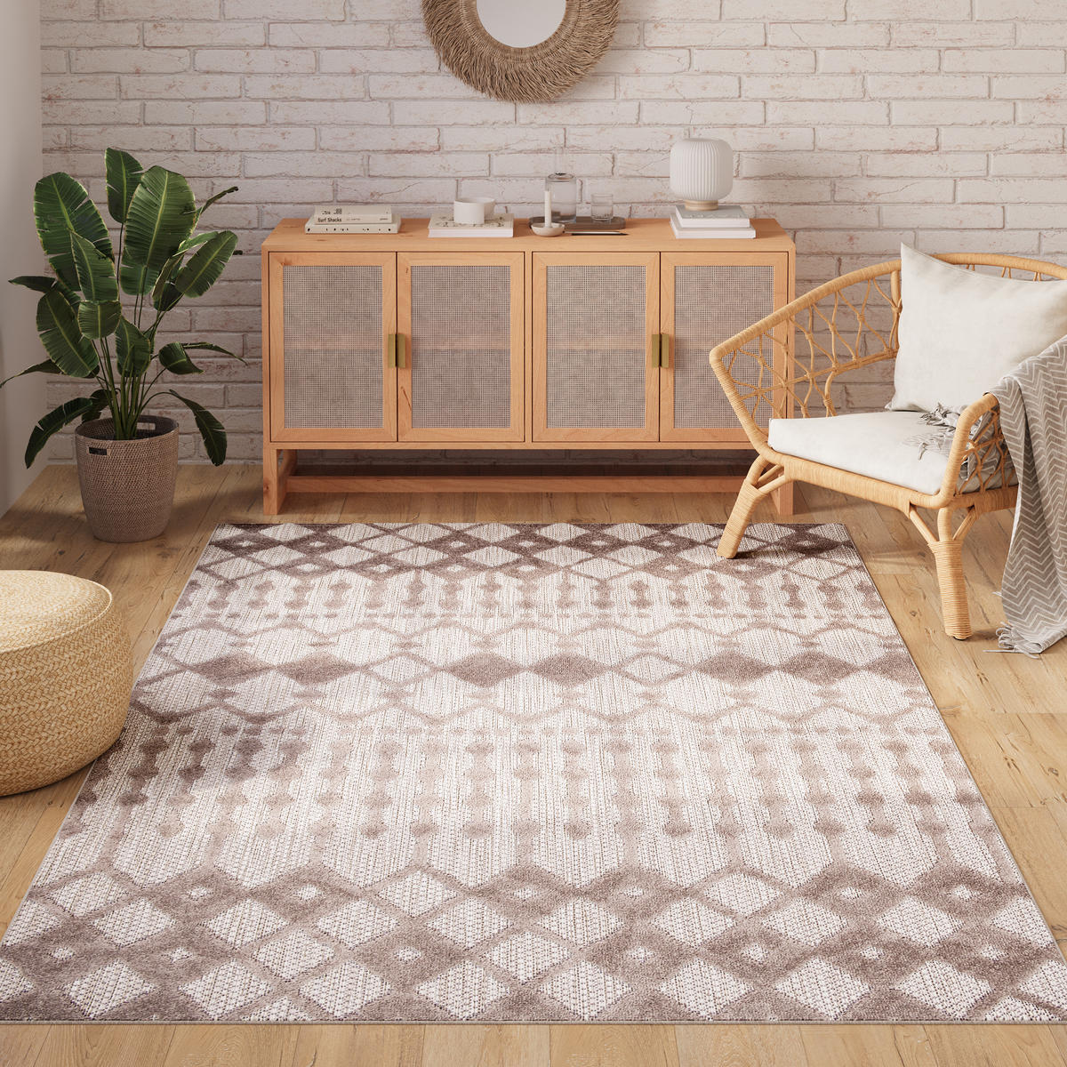 TEPPICH PATIO Grau 160/220 cm - Grau, Kunststoff (160/220cm) - Tapiso