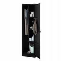 BESENSCHRANK Haushaltsschrank AGNES 185x50x50 cm - Schwarz, Metall (50/185/50cm) - Jan Nowak