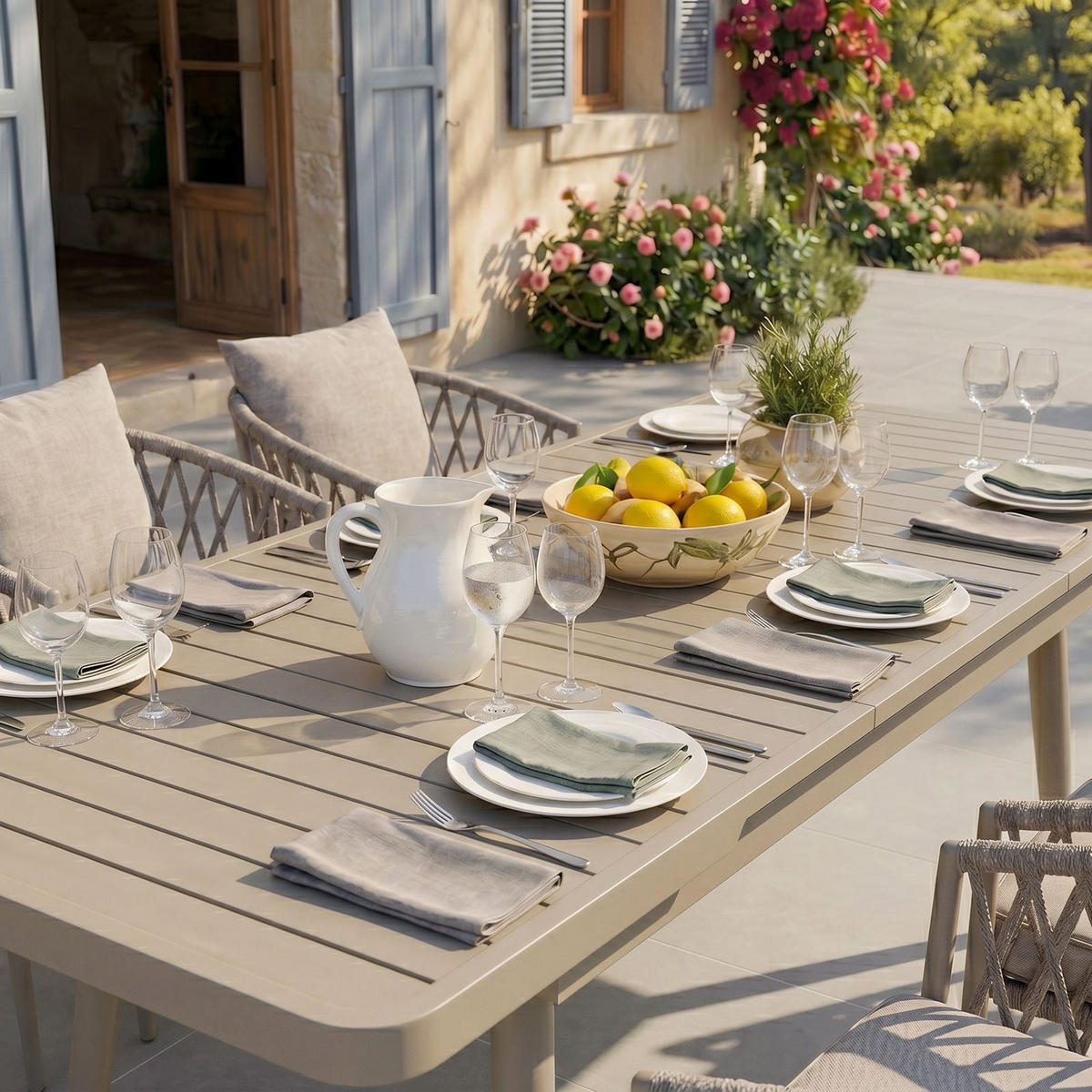 GARTENTISCH SUNNY - Champagner, Metall (90/150/78cm) - IDIMEX