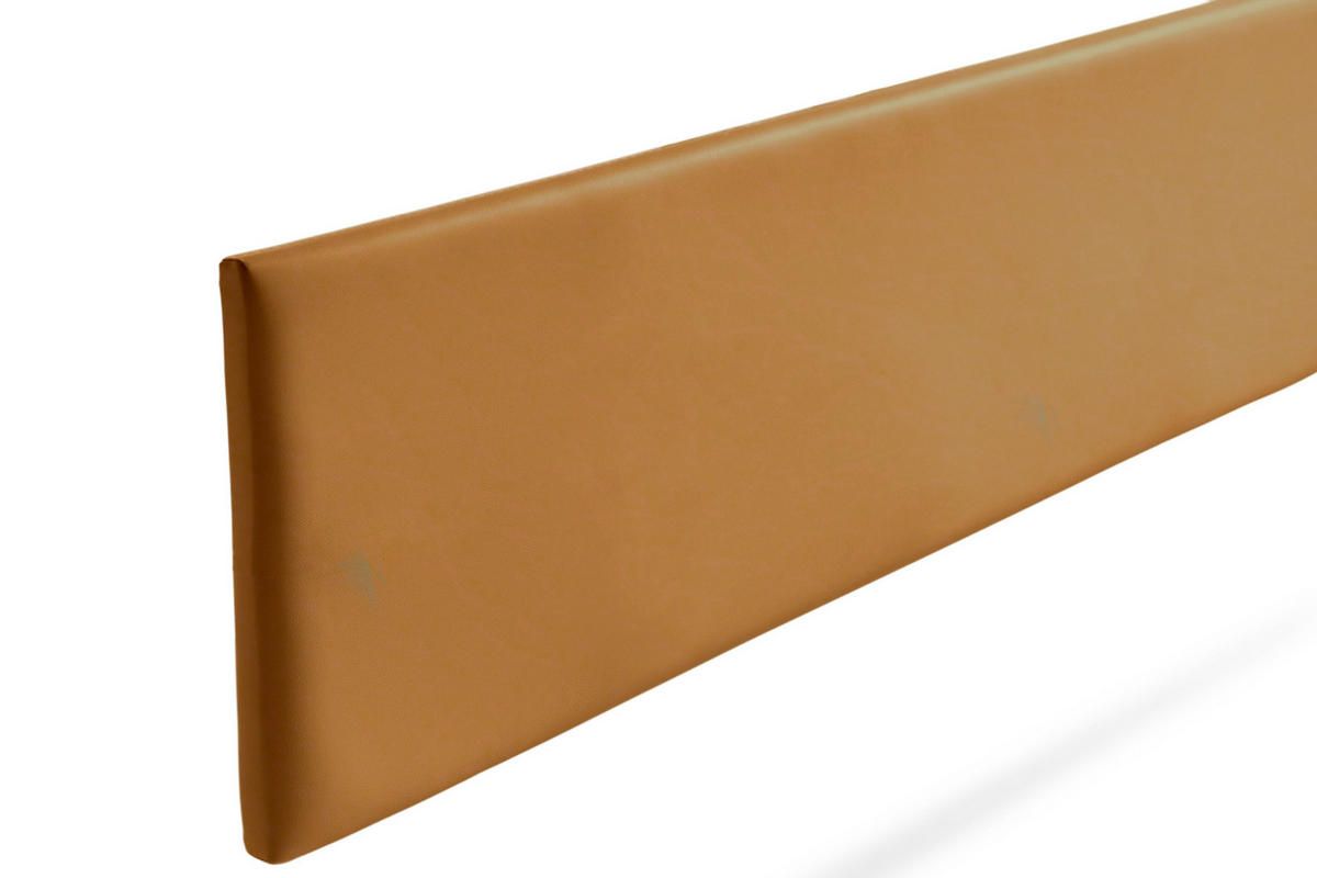 KOPFTEIL gepolstert NOVA Kunstleder 100x50x5 cm - Hellbraun - Moonia - Hellbraun, Holz (100/5/50cm)