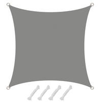 SONNENSEGEL Wasserdicht 200 cm Grau - Grau, Kunststoff (200/200cm) - Amanka