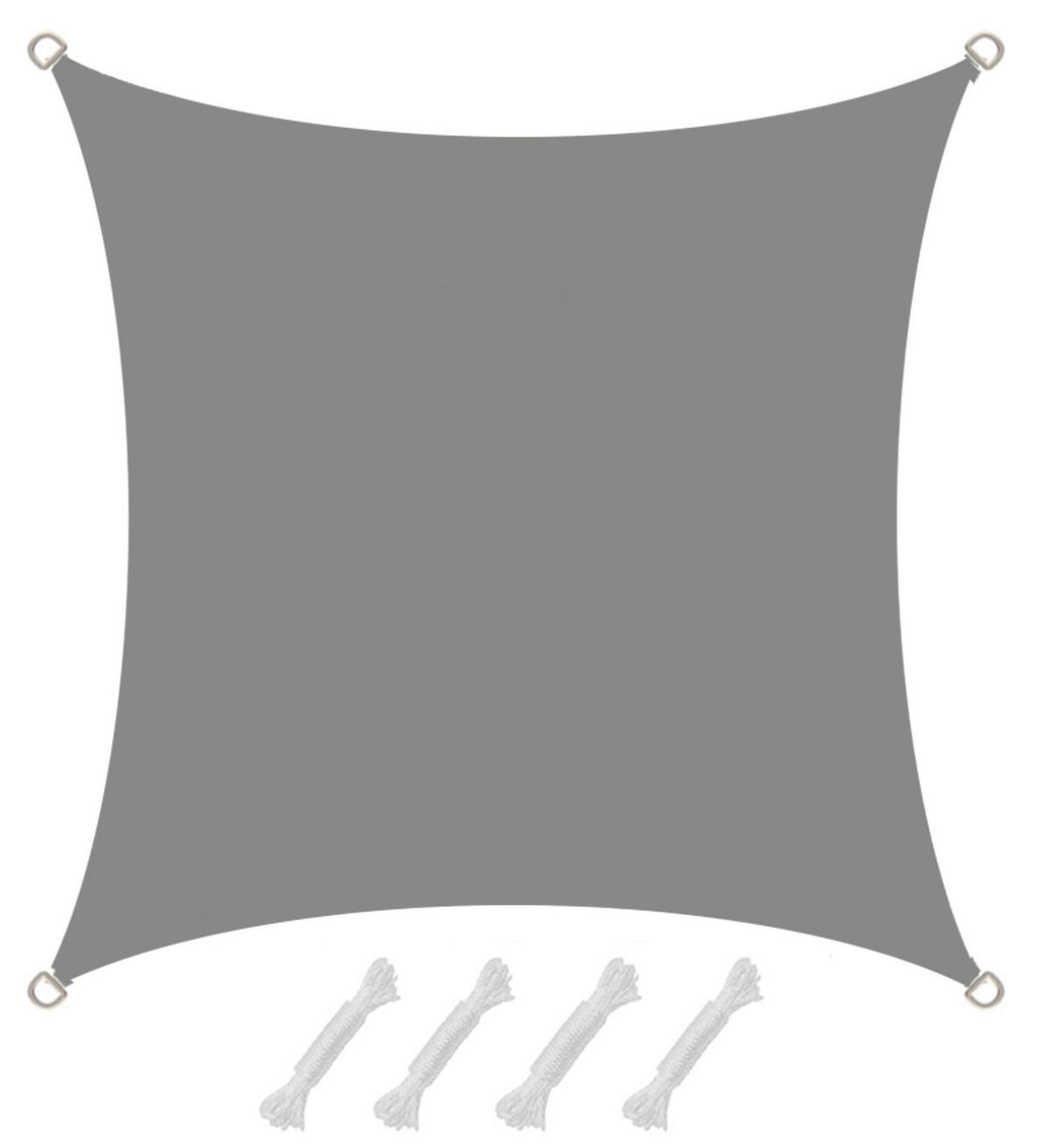 SONNENSEGEL Wasserdicht 200 cm Grau - Grau, Kunststoff (200/200cm) - Amanka