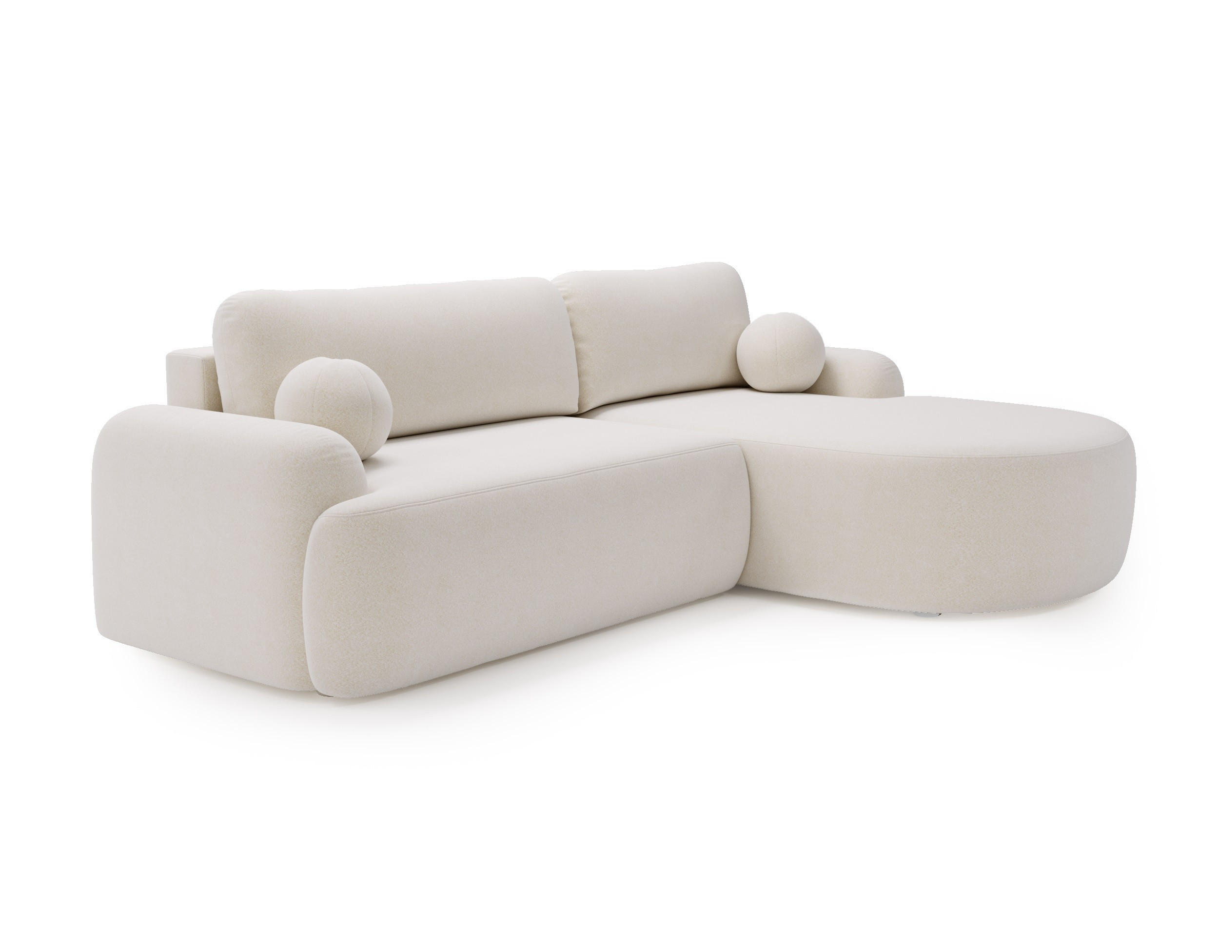 Bettso Ecksofa Weiß 261x177 cm