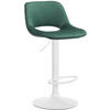 BARHOCKER JAKSON Grün Samt Weiß - Grün, Textil/Metall (42/86/46cm) - DELUKE