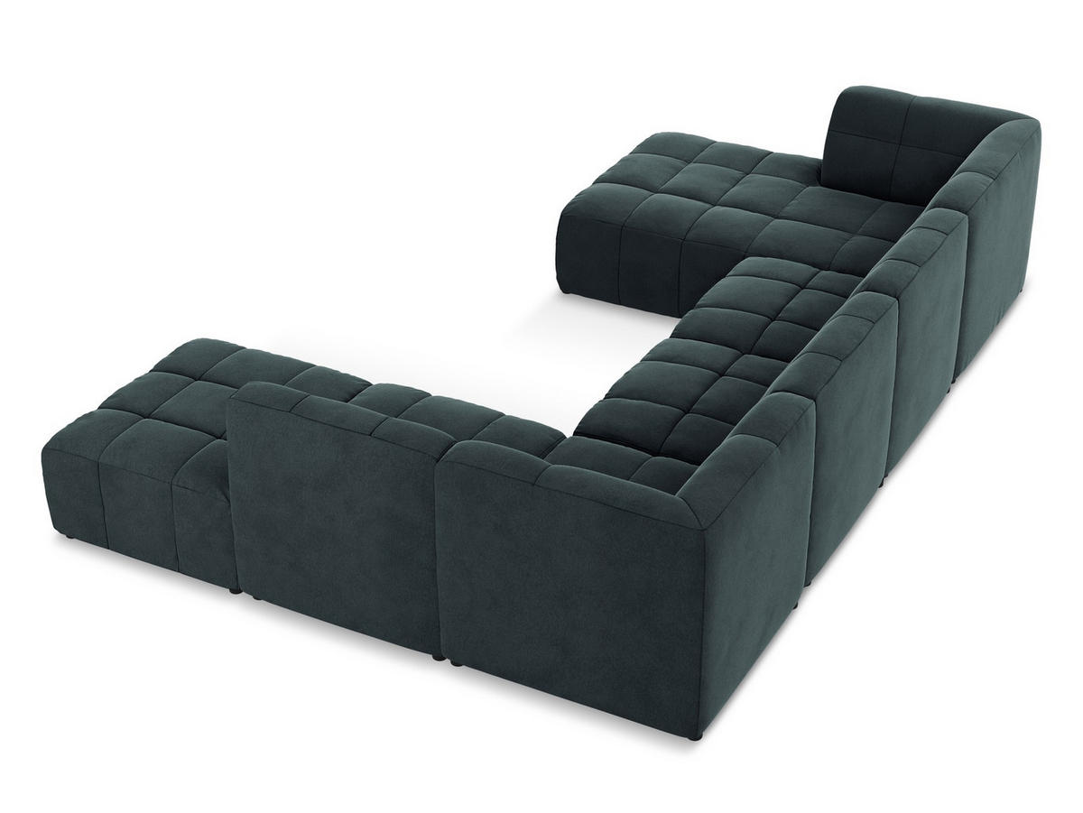 2-SITZER-SOFA Bouclé Stoff Grau - Silberfarben/Schwarz, Holzwerkstoff/Kunststoff (174/75/94cm) - Makamii