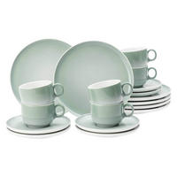 KAFFEESERVICE Sento Home Aura mint 18er Set - Mintgrün, Keramik (24/18.1/43cm) - Seltmann Weiden
