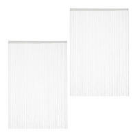 2XFADENVORHANG - Weiß, Textil (145/245/0.5cm) - Relaxdays
