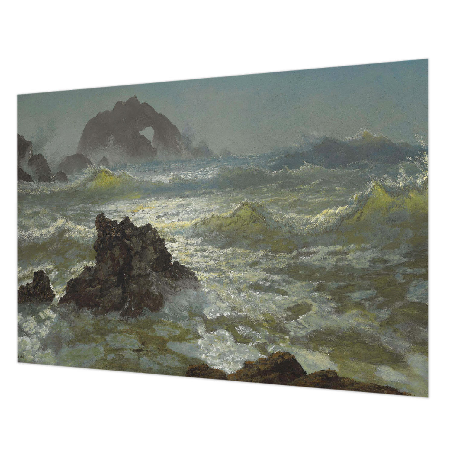 FOTOTAPETE 312x219 cm - Stürmische See - Grau, Textil (312/219cm) - Wallfluent
