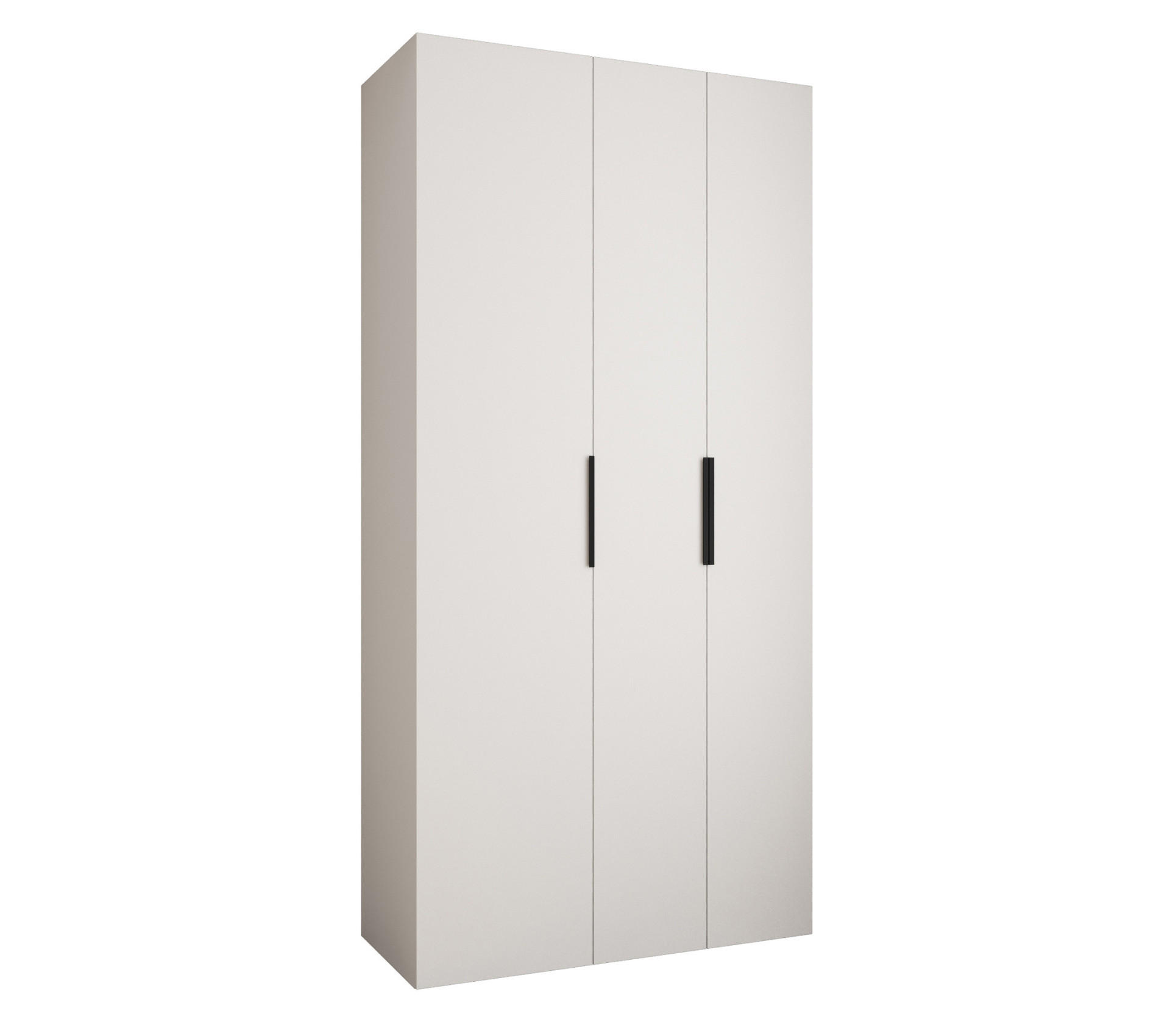 Abiks Möbel Drehtürenschrank Weiß, Schwarz 120x245.5x40 cm