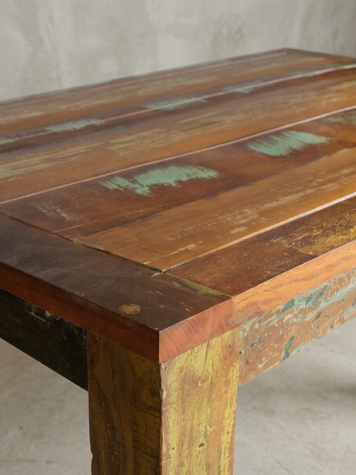 ESSTISCH Mango Massivholz Klarlack Shabby Design, Braun 120x70x76 cm - Braun, Holz (70/120/76cm) - KADIMA DESIGN