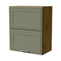 KLAPPHÄNGESCHRANK Salo W8B/60-AV Eiche Artisan / Reed Green Matt 60 / 32,5 / 72cm - Eiche Artisan/Grün, Holz/Holzwerkstoff (60/72/32.5cm) - Feldmann-Wohnen