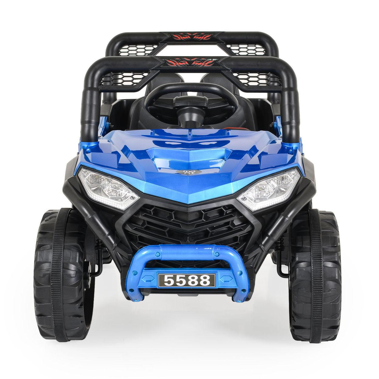 KINDERELEKTROAUTO Buggy Fast UTV blau 5588 metallic Fernbedienung MP3 USB Gurt - Blau, Kunststoff (102/61/64cm) - Moni