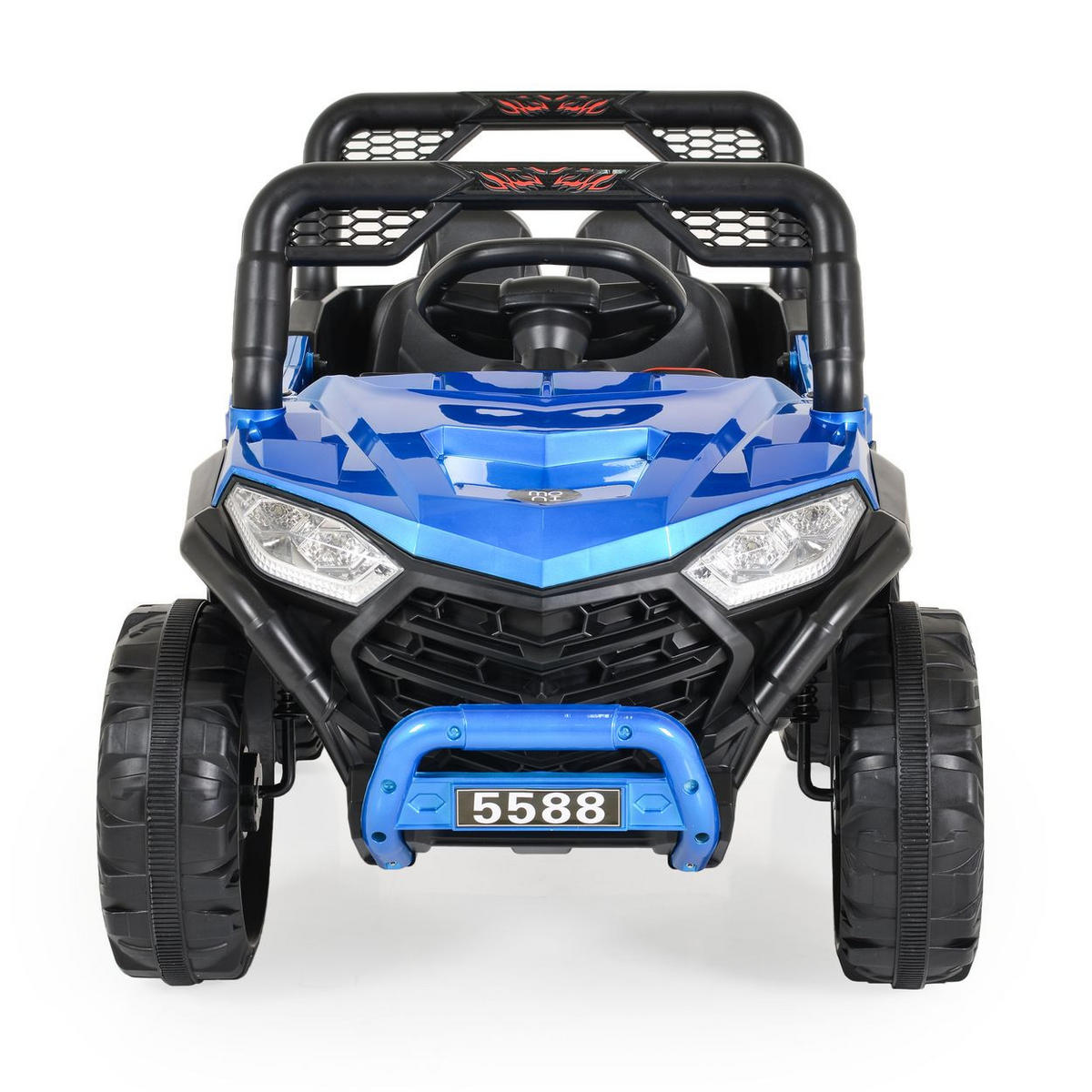 KINDERELEKTROAUTO Buggy Fast UTV blau 5588 metallic Fernbedienung MP3 USB Gurt - Blau, Kunststoff (102/61/64cm) - Moni