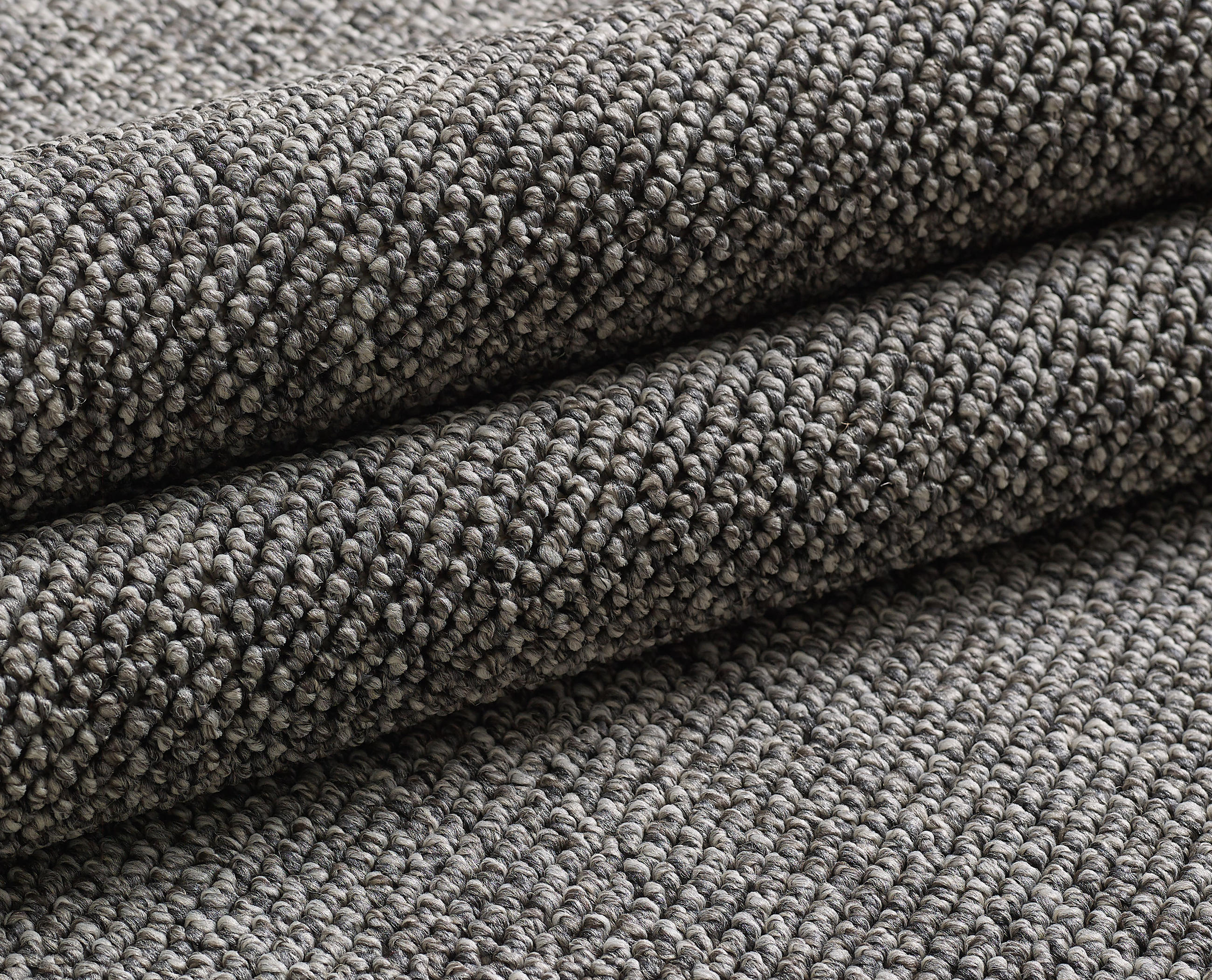 TEPPICH Kurzflor Flachgewebe Uni-Design Polypropylen Wohnzimmer Grau Rund 120x120 - Grau, Textil (120/120cm) - KADIMA DESIGN